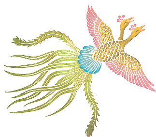 鳳凰の消しゴムはんこ