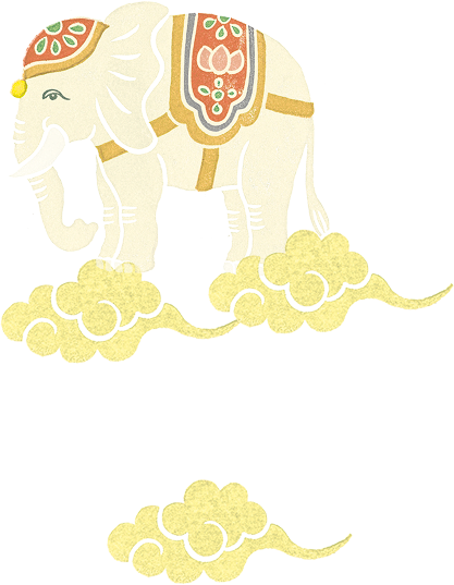 象の消しゴムはんこイラスト