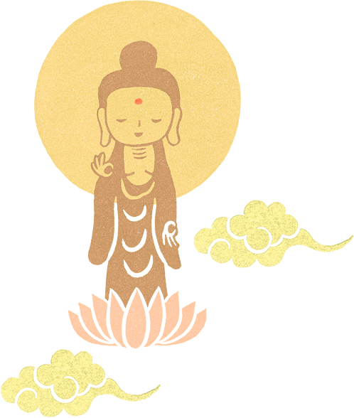 仏様の消しゴムはんこイラスト