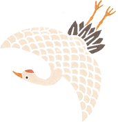 鶴の消しゴムはんこアイコン